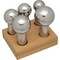 Large 5 Piece Dapping Punch Set Doming Forming Range 28mm-45mm + Wood Block Base